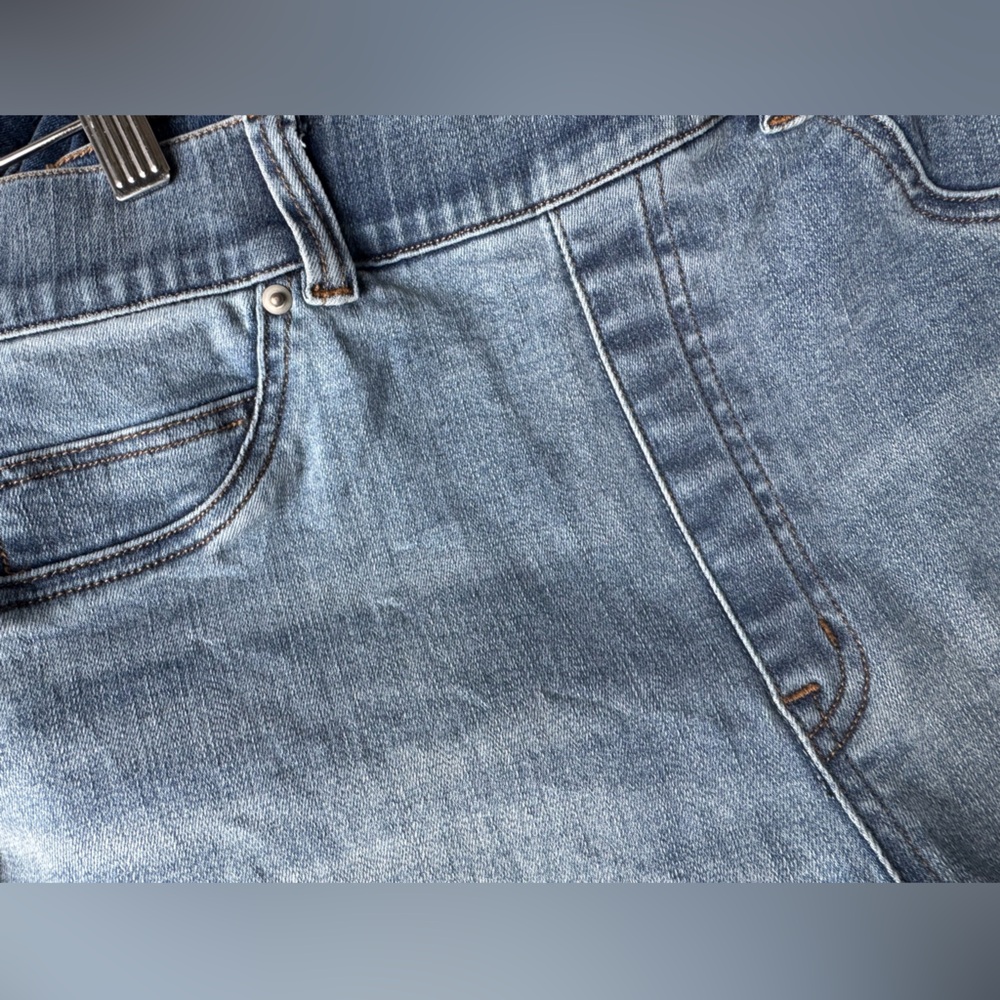 SPANX Skinny Jean Legging Light Vintage Wash High-Rise Elastic Waist Large TALL - Picture 6 of 8